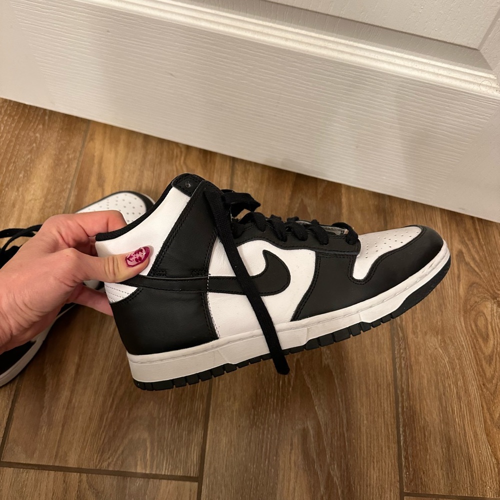 Nike Black and White Dunk High Retro
